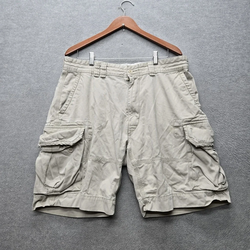 VINTAGE Polo Ralph Lauren Men Shorts 36 Beige Cargo Twill Utility